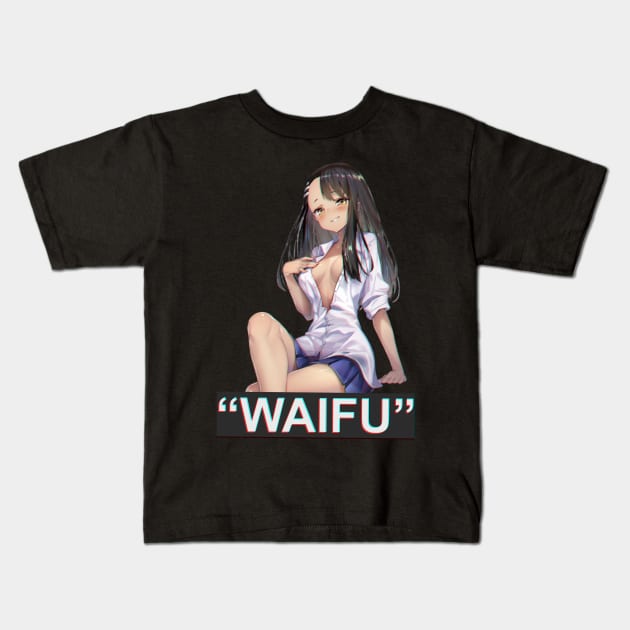 Glitch Hayase Nagatoro Waifu Kids T-Shirt by cocorf